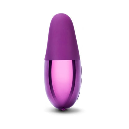 LE WAND CHROME DOUBLE VIBE RECHARGEABLE SILICONE MINI VIBRATOR DARK CHERRY