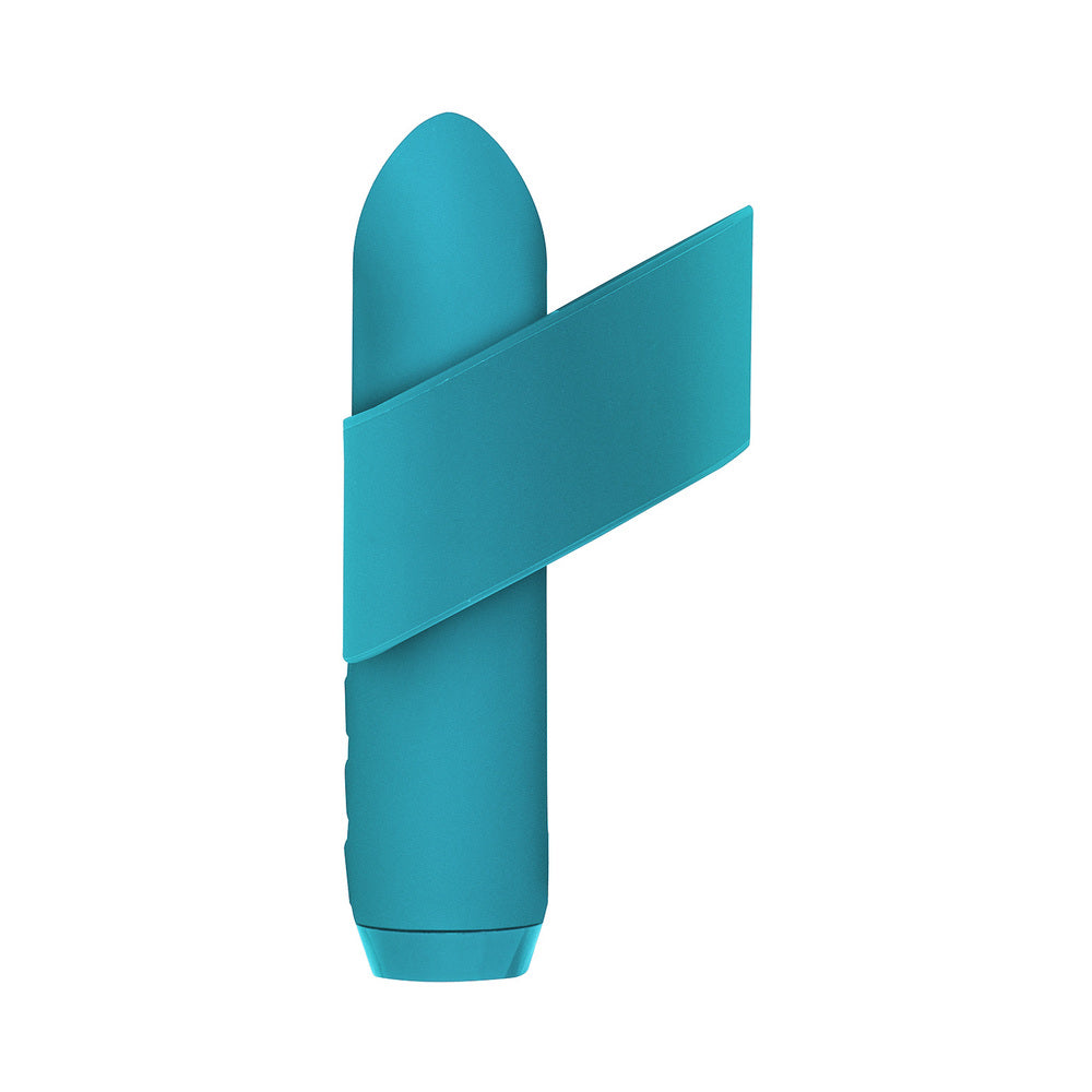 JE JOUE - CLASSIC BULLET VIBRATOR RECHARGEABLE SILICONE WITH FINGER SLEEVE TEAL