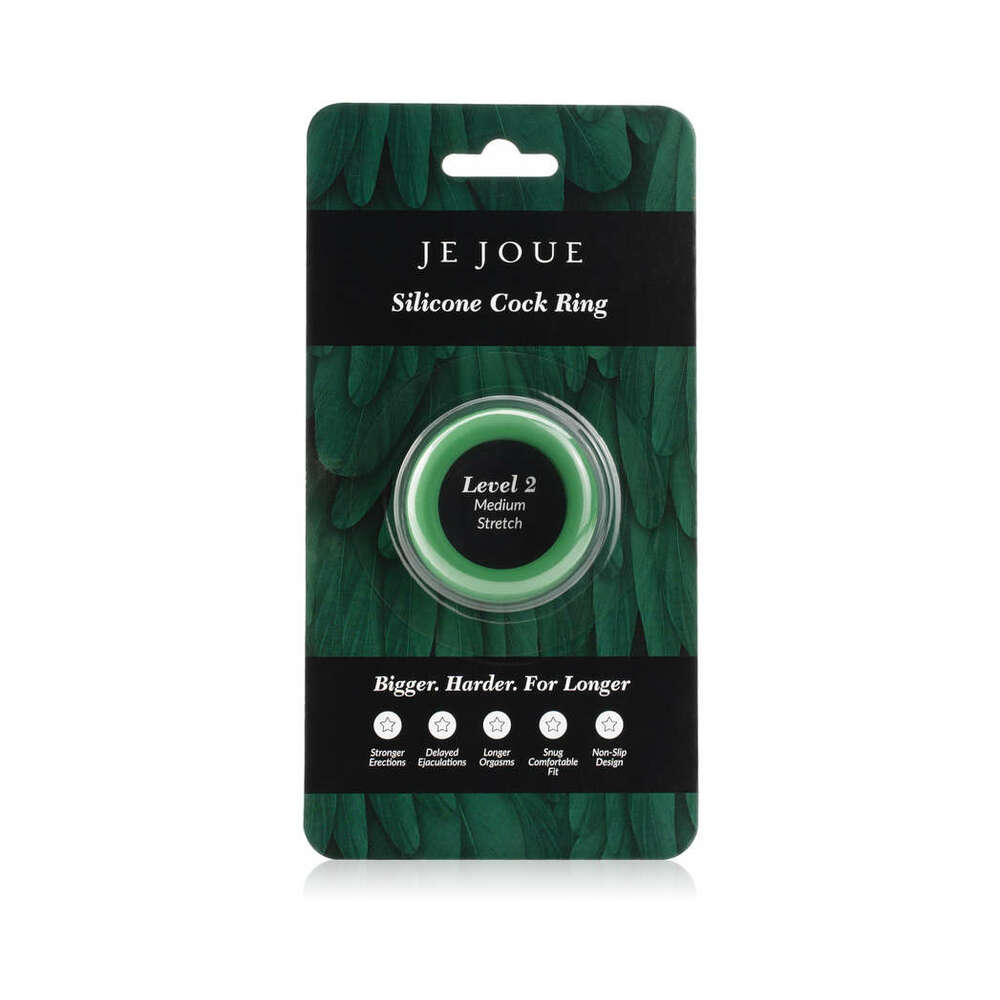 JE JOUE SILICONE RING MEDIUM STRETCH GREEN