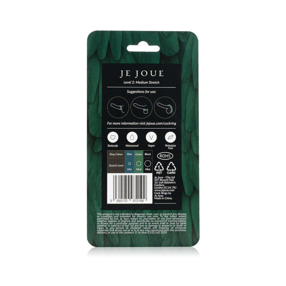 JE JOUE - SILICONE RING MEDIUM STRETCH GREEN