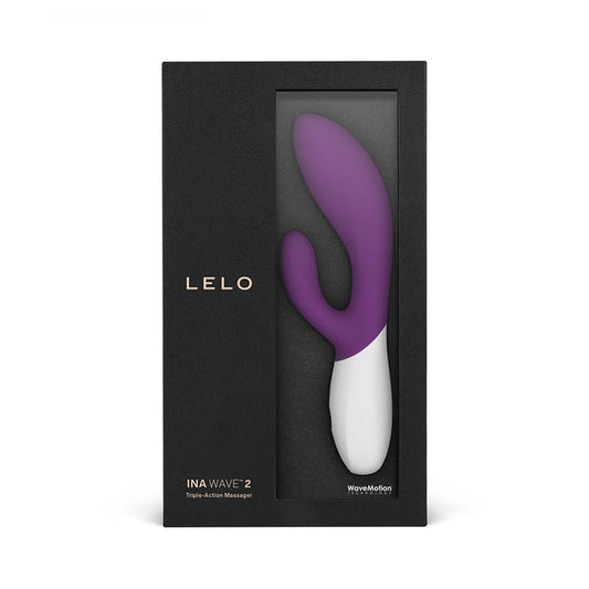 LELO INA WAVE 2 RECHARGEABLE DUAL STIMULATOR PLUM