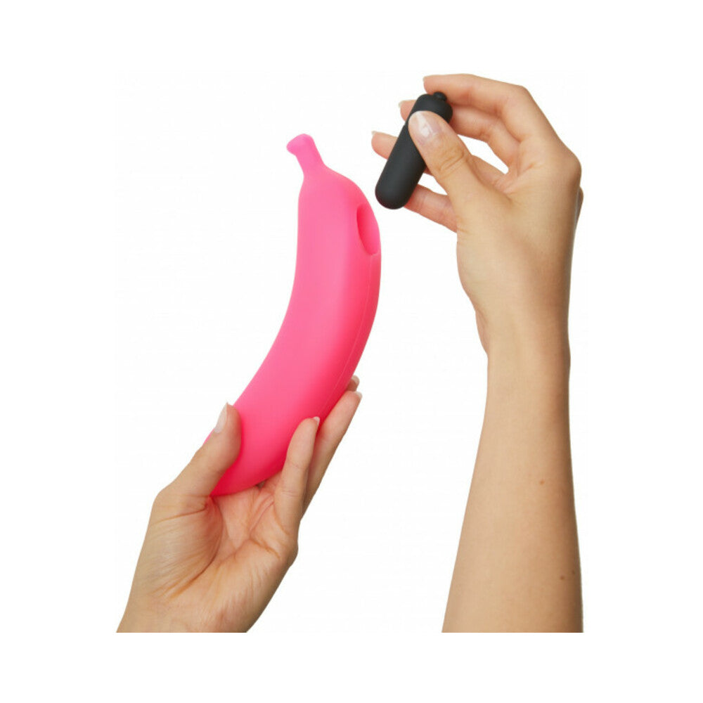 LOVE TO LOVE OH OUI SILICONE BANANA VIBRATOR PINK