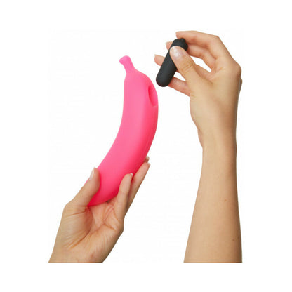 LOVE TO LOVE OH OUI SILICONE BANANA VIBRATOR PINK