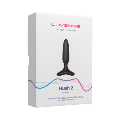 LOVENSE HUSH 2 BLUETOOTH REMOTE-CONTROLLED VIBRATING BUTT PLUG XS 1 IN.