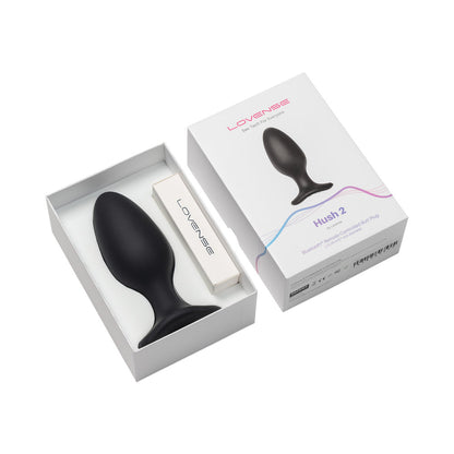 LOVENSE HUSH 2 BLUETOOTH REMOTE-CONTROLLED VIBRATING BUTT PLUG L 2.25 IN.