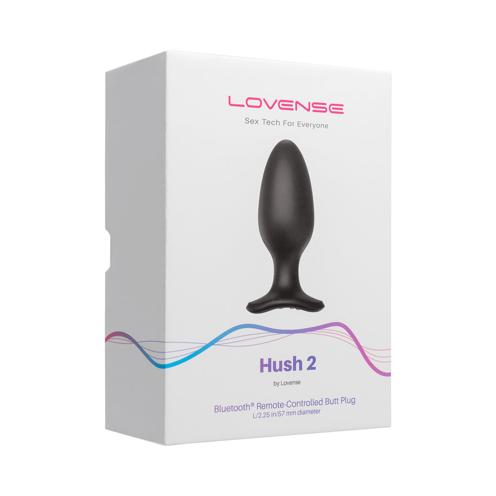 LOVENSE HUSH 2 BLUETOOTH REMOTE-CONTROLLED VIBRATING BUTT PLUG L 2.25 IN.