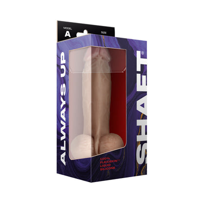 SHAFT MODEL A: 8.5 IN. DUAL DENSITY SILICONE DILDO WITH BALLS PINE