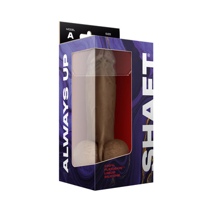 SHAFT - MODEL A: 8.5 IN. DUAL DENSITY SILICONE DILDO WITH BALLS OAK