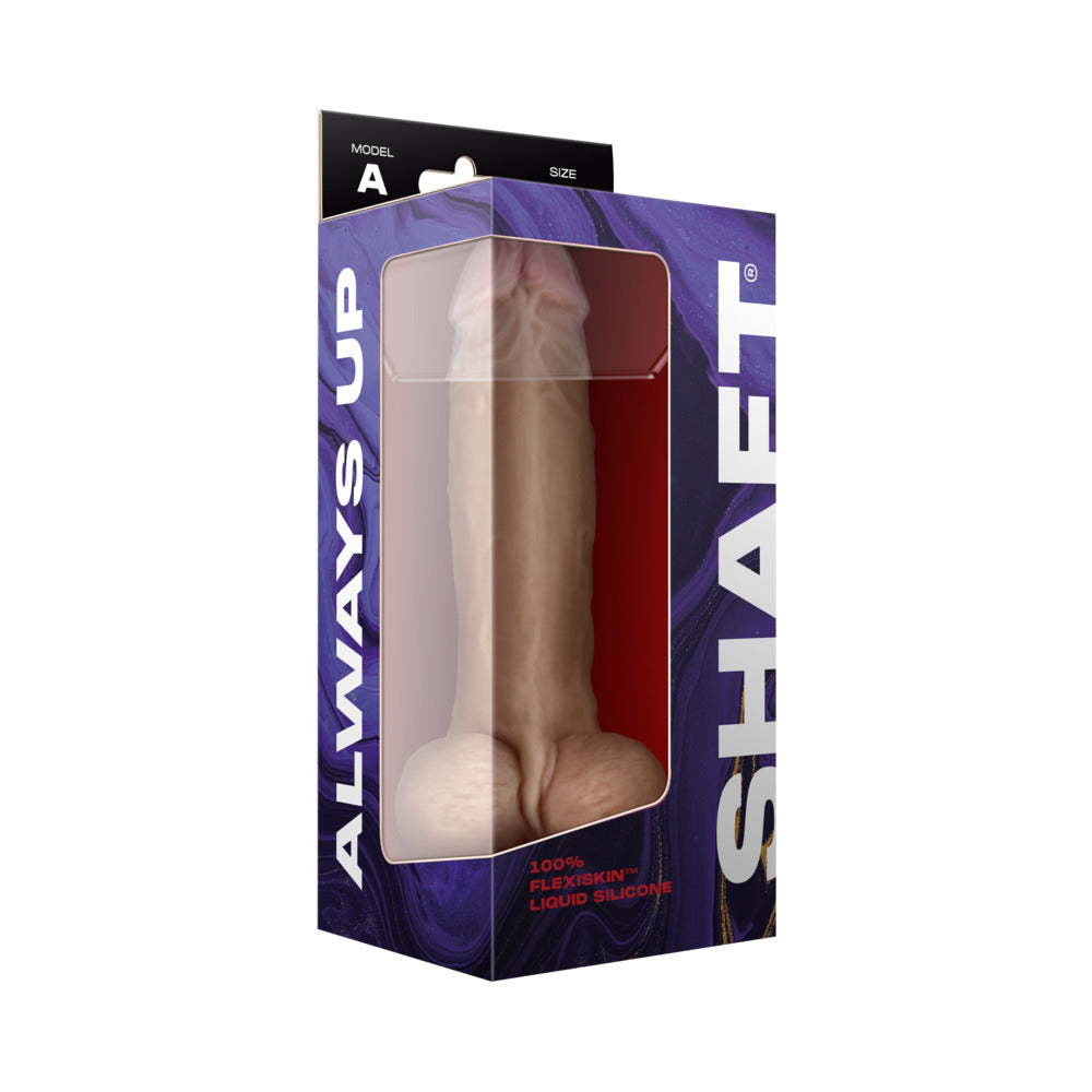 SHAFT MODEL A: 9.5 IN. DUAL DENSITY SILICONE DILDO WITH BALLS PINE