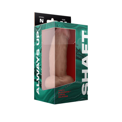 SHAFT MODEL N: 7.5 IN. DUAL DENSITY SILICONE DILDO WITH BALLS PINE