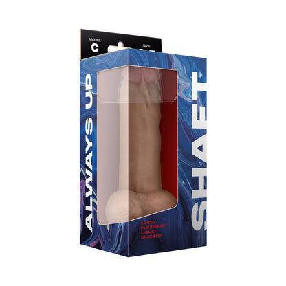 SHAFT - MODEL C: 8.5 IN. DUAL DENSITY SILICONE DILDO WITH BALLS PINE