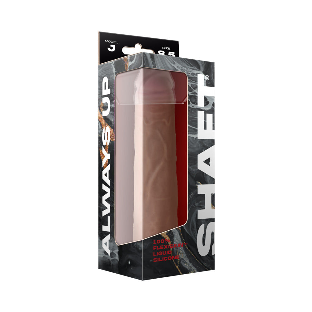 SHAFT - MODEL J: 8.5 IN. DUAL DENSITY SILICONE DILDO PINE