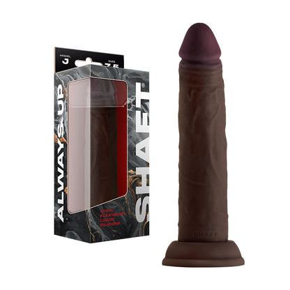SHAFT - MODEL J: 7.5 IN. DUAL DENSITY SILICONE DILDO MAHOGANY