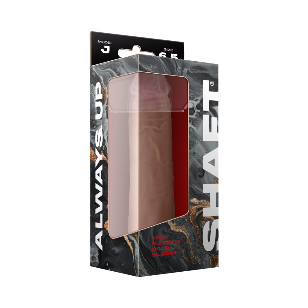 SHAFT - MODEL J: 6.5 IN. DUAL DENSITY SILICONE DILDO PINE