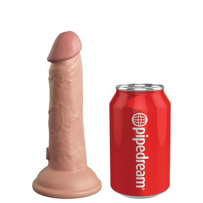 PIPEDREAM - KING COCK ELITE 6 IN. DUAL DENSITY SILICONE COCK REALISTIC DILDO WITH SUCTION CUP BEIGE
