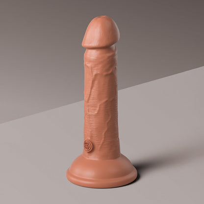 KING COCK ELITE 7 IN. DUAL DENSITY SILICONE COCK REALISTIC DILDO WITH SUCTION CUP TAN