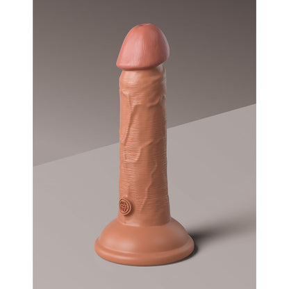 KING COCK ELITE 6 IN. VIBRATING REALISTIC DILDO WITH SUCTION CUP TAN