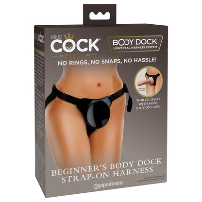 KING COCK ELITE BEGINNER''S BODY DOCK STRAP-ON HARNESS BLACK