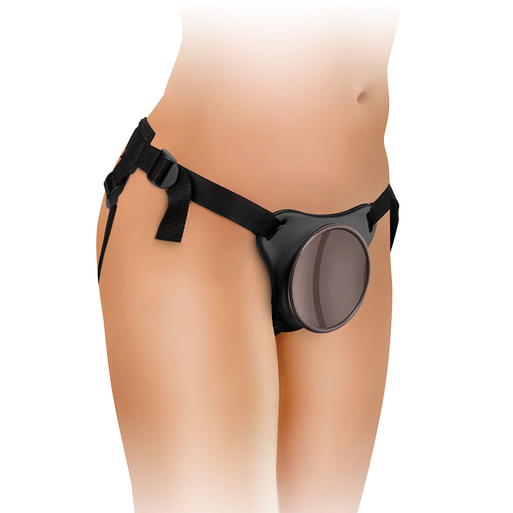 PIPEDREAM - KING COCK ELITE COMFY BODY DOCK STRAP-ON HARNESS BLACK