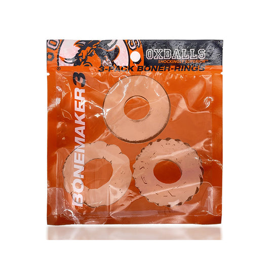 OXBALLS - BONEMAKER 3-PACK BONER COCKRING KIT FLEXTPR CLEAR