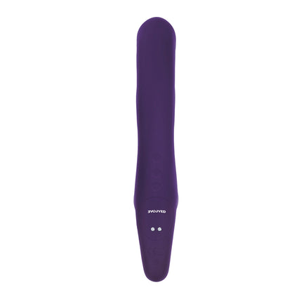 EVOLVED 2 BECOME 1 RECHARGEABLE REMOTE-CONTROLLED SILICONE STRAPLESS STRAP-ON WITH SUCTION PURPLE