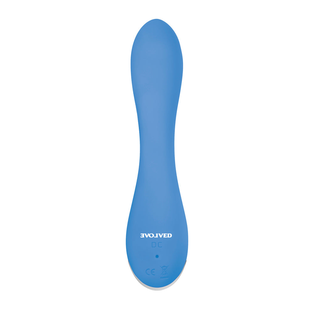 EVOLVED BLUE CRUSH RECHARGEABLE SILICONE G-SPOT VIBRATOR BLUE