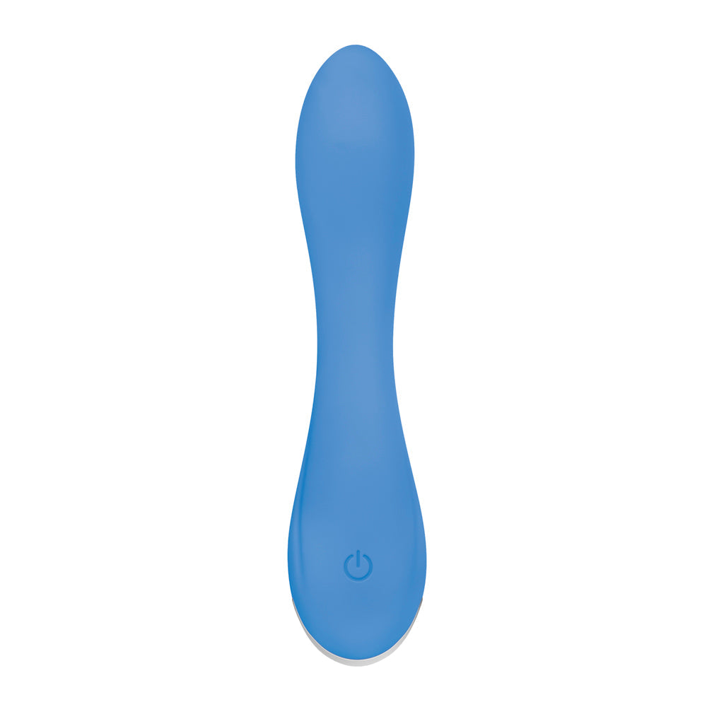 EVOLVED BLUE CRUSH RECHARGEABLE SILICONE G-SPOT VIBRATOR BLUE