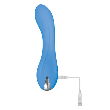 EVOLVED BLUE CRUSH RECHARGEABLE SILICONE G-SPOT VIBRATOR BLUE