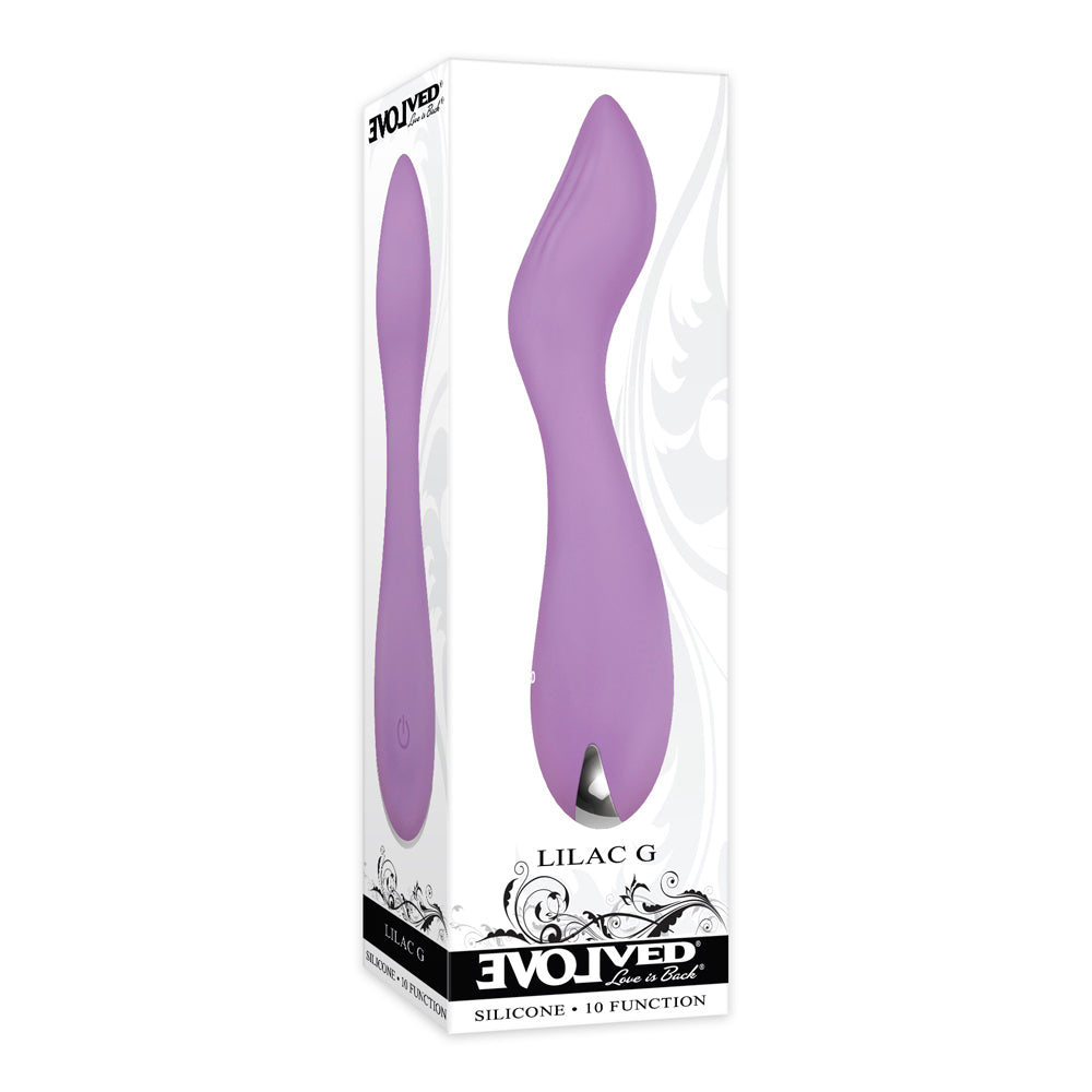 EVOLVED LILAC G RECHARGEABLE SILICONE G-SPOT VIBRATOR PURPLE