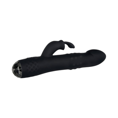 EVOLVED BODACIOUS BUNNY RECHARGEABLE SILICONE RABBIT VIBRATOR BLACK