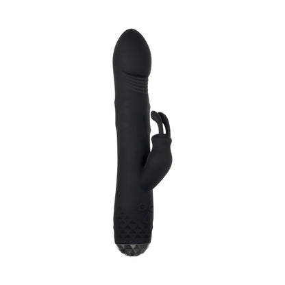 EVOLVED BODACIOUS BUNNY RECHARGEABLE SILICONE RABBIT VIBRATOR BLACK