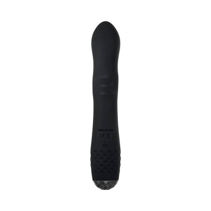 EVOLVED BODACIOUS BUNNY RECHARGEABLE SILICONE RABBIT VIBRATOR BLACK