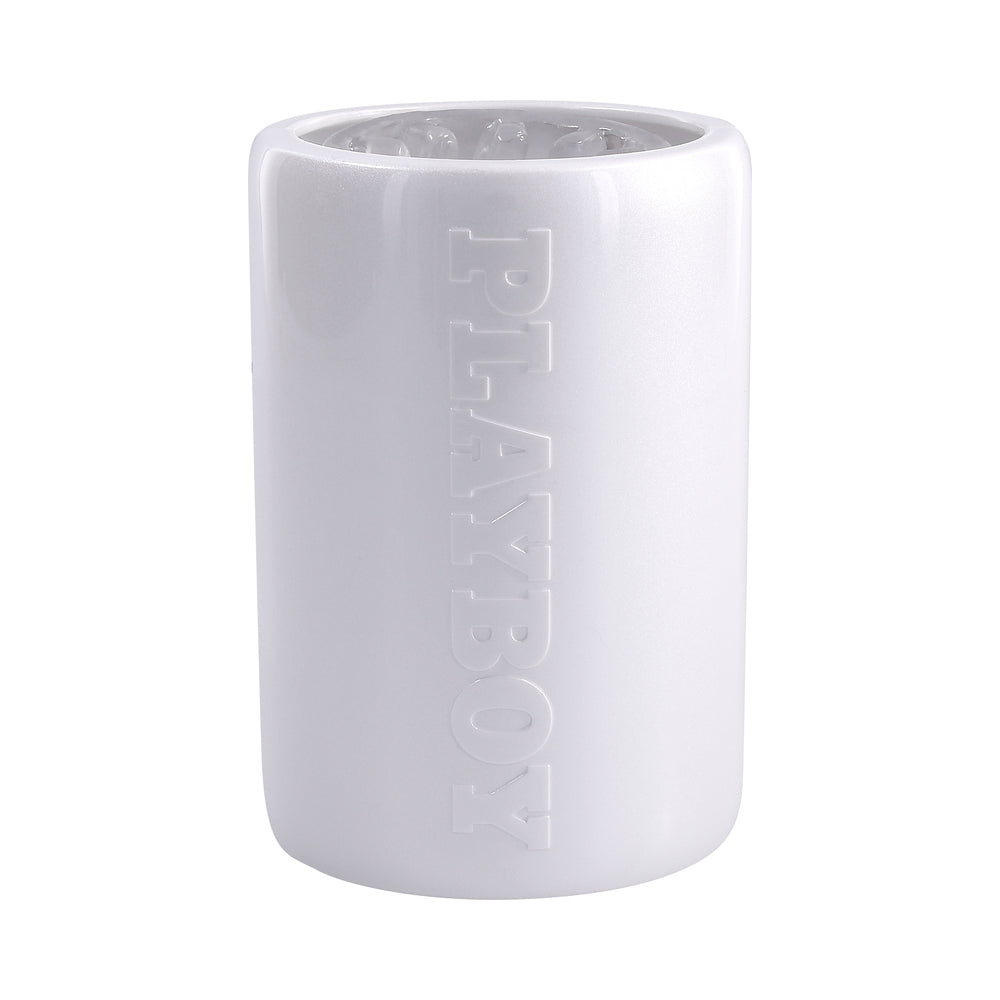 PLAYBOY SPIN DOCTOR RECHARGEABLE SPINNING STROKER TPE SLEEVE WHITE