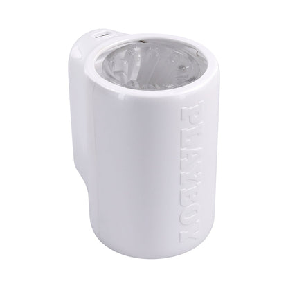PLAYBOY SPIN DOCTOR RECHARGEABLE SPINNING STROKER TPE SLEEVE WHITE