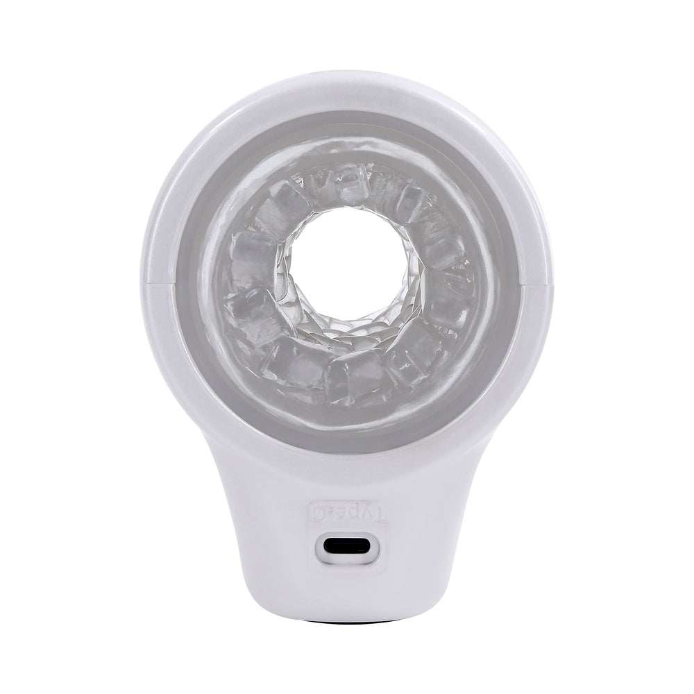 PLAYBOY - SPIN DOCTOR RECHARGEABLE SPINNING STROKER TPE SLEEVE WHITE