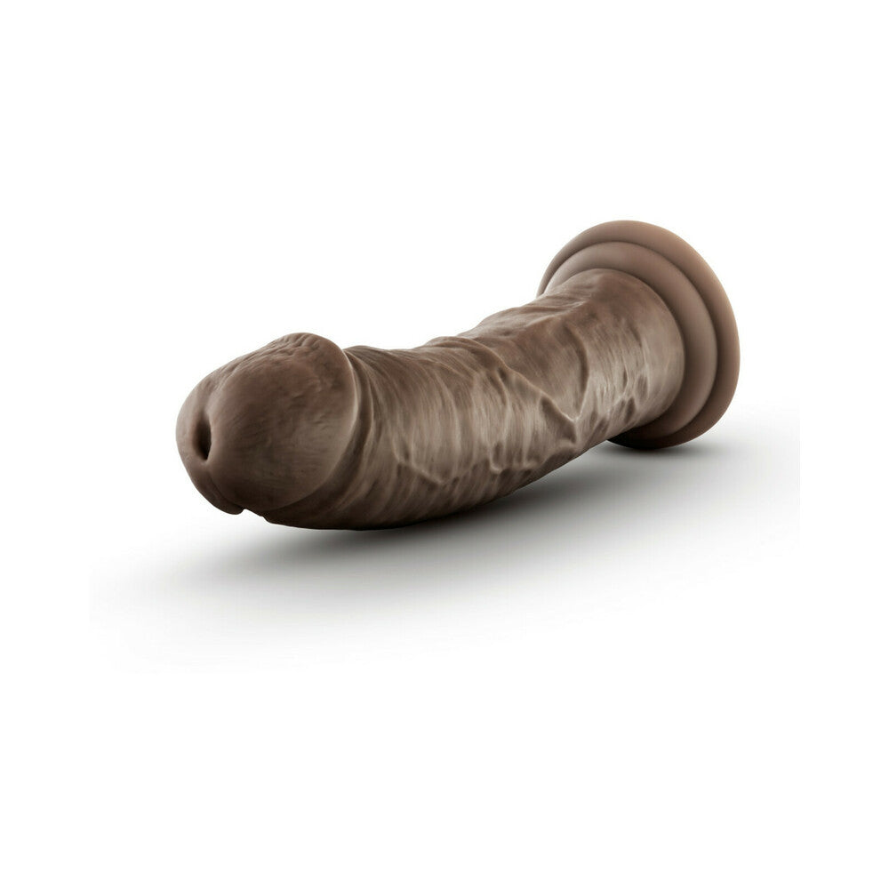 DR. SKIN GLIDE REALISTIC 8 IN. SELF-LUBRICATING DILDO BROWN