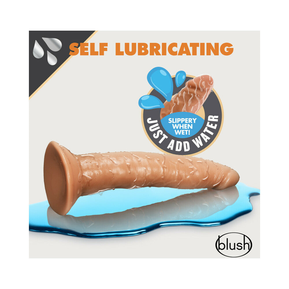 DR. SKIN GLIDE REALISTIC 7.5 IN. SELF-LUBRICATING DILDO TAN