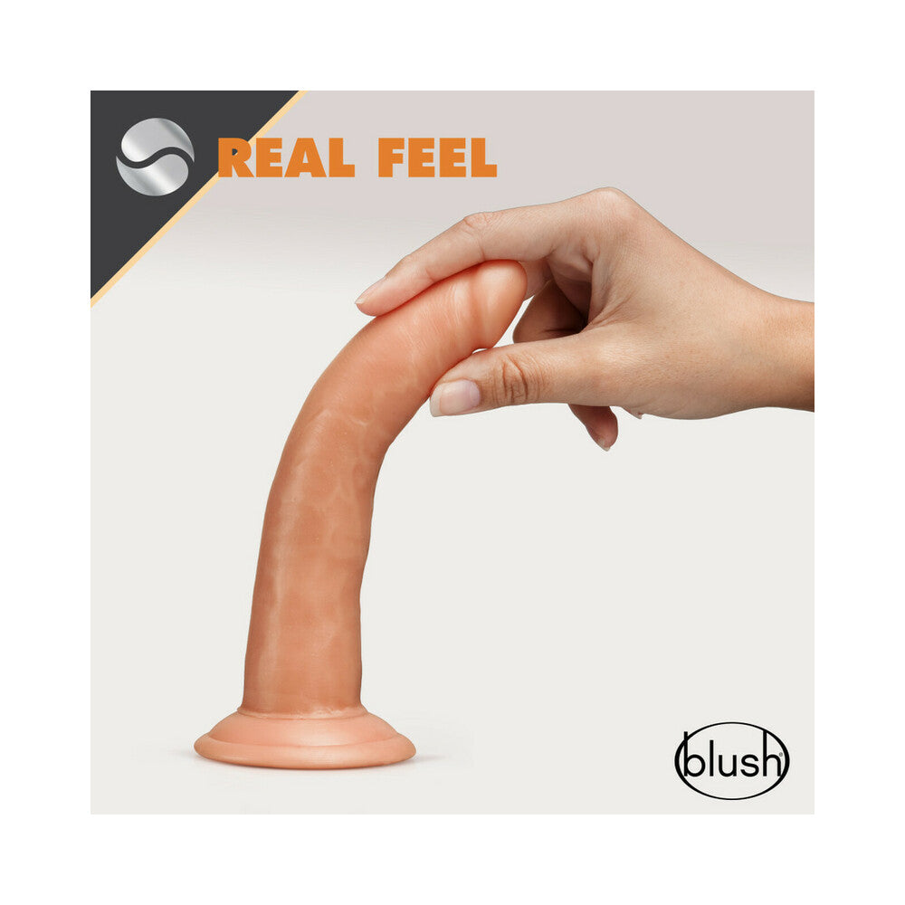 DR. SKIN GLIDE REALISTIC 7.5 IN. SELF-LUBRICATING DILDO TAN