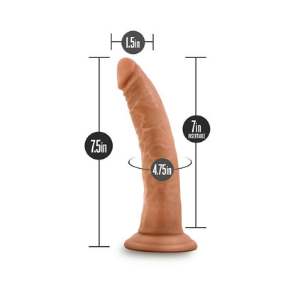 DR. SKIN GLIDE REALISTIC 7.5 IN. SELF-LUBRICATING DILDO TAN