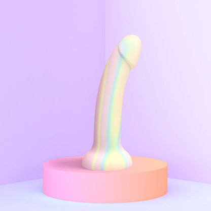 LOVELY PLANET - LOVE TO LOVE DILDOLLS FANTASÍA DILDO DE SILICONA QUE BRILLA EN LA OSCURIDAD DE 7 PULGADAS COLORES PASTEL