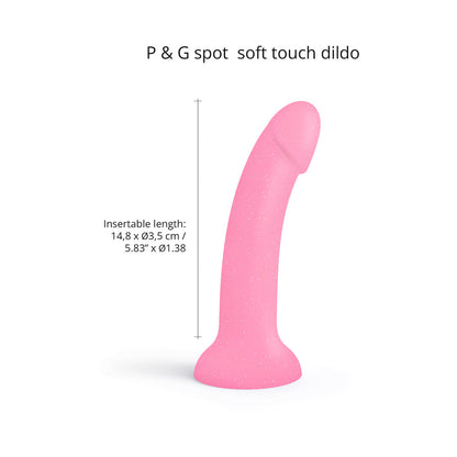 LOVELY PLANET - LOVE TO LOVE DILDOLLS GLITZY 7 IN. SILICONE DILDO PINK GLITTER