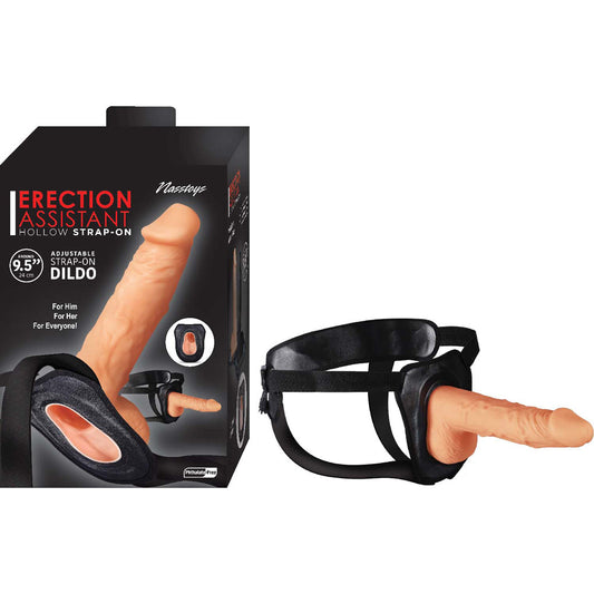 NASSTOYS - ERECTION ASSISTANT HOLLOW STRAP-ON 9.5 IN. WHITE