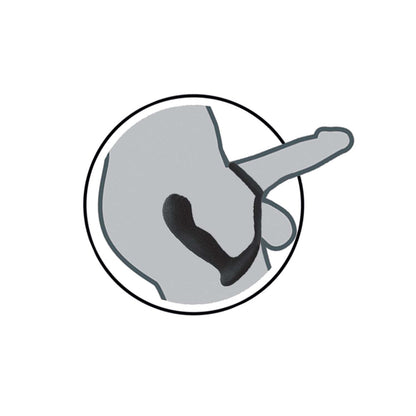 BUTTS UP PROSTATE MASSAGER WITH SCROTUM & COCK RING BLACK