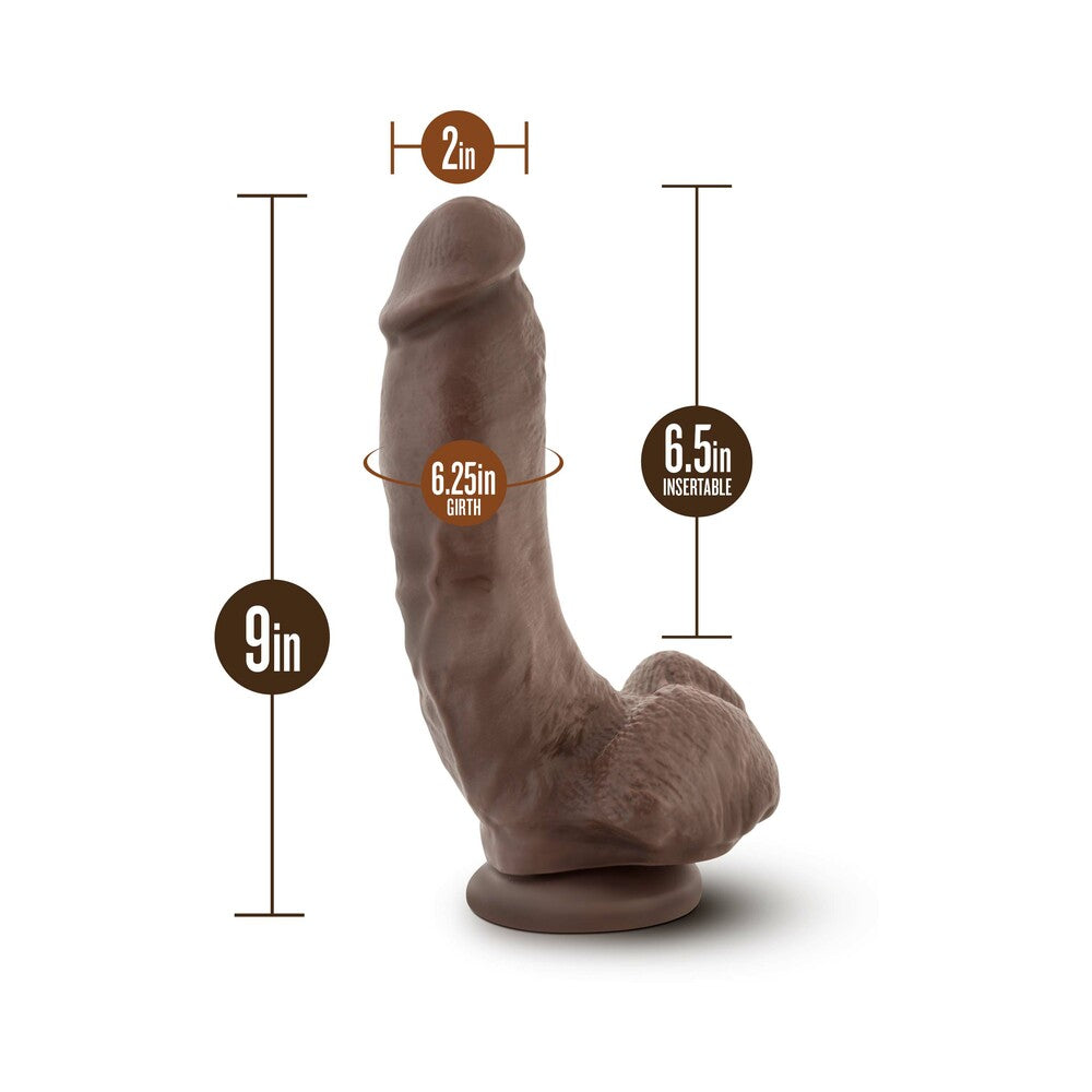 BLUSH - COVERBOY THE MECHANIC REALISTIC 9 IN. DILDO WITH BALLS BROWN