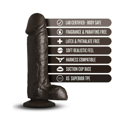 LOVERBOY THE MOVIE STAR REALISTIC 8 IN. DILDO WITH BALLS BROWN