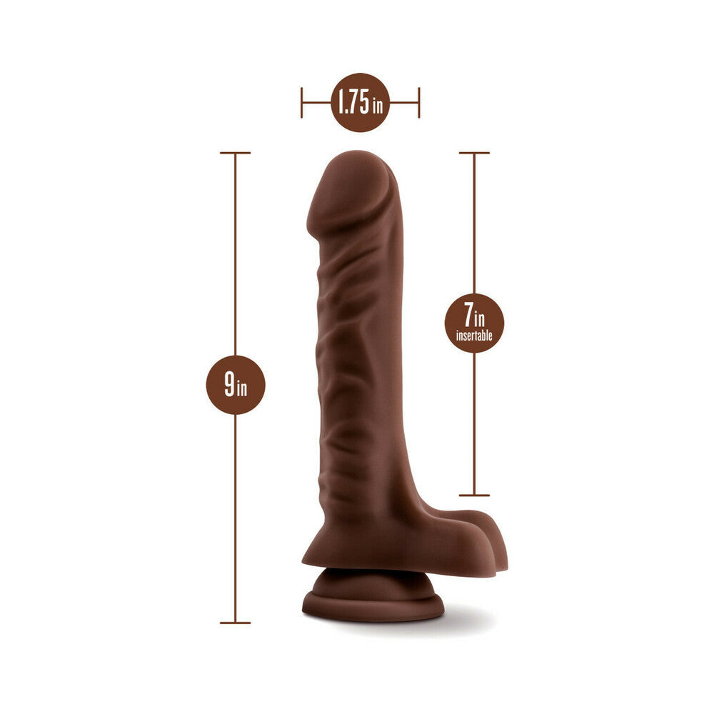 BLUSH - LOVERBOY THE DJ REALISTIC 9 IN. DILDO WITH BALLS BROWN