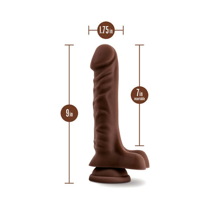 BLUSH - LOVERBOY THE DJ REALISTIC 9 IN. DILDO WITH BALLS BROWN