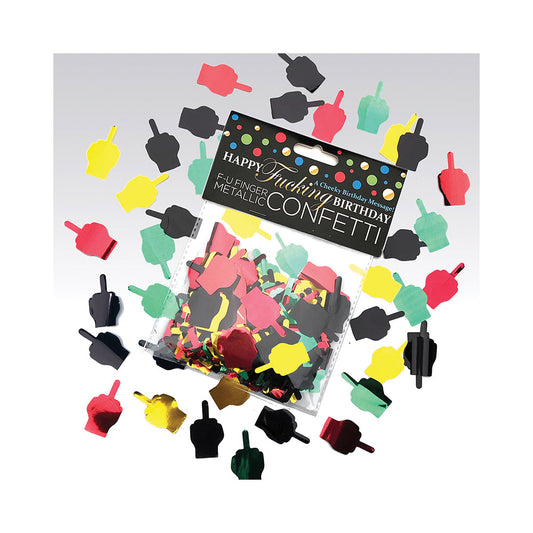 HAPPY FUCKING BIRTHDAY MIDDLE FINGER CONFETTI