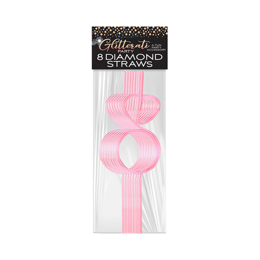 GLITTERATI DIAMOND STRAW SET SET OF 8