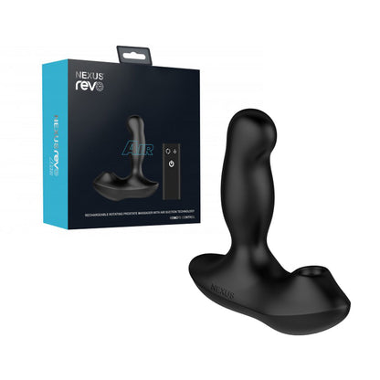NEXUS REVO AIR ROTATING PROSTATE MASSAGER WITH SUCTION BLACK